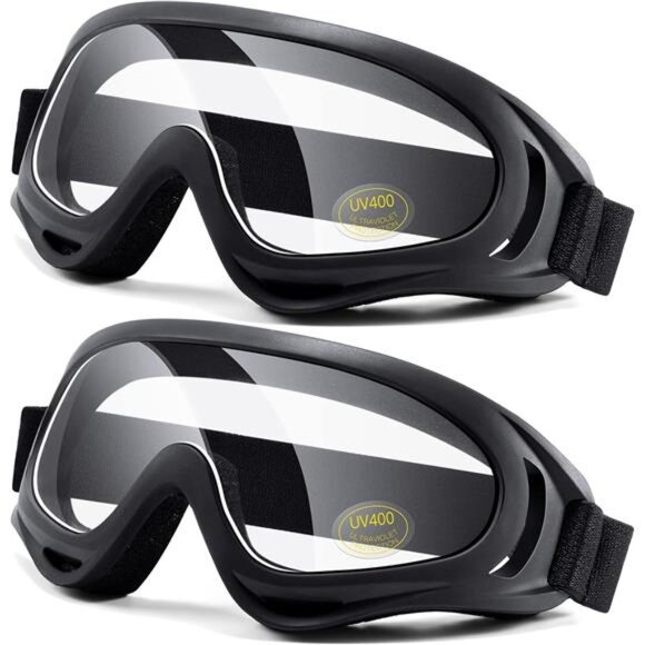 Motorcycle Goggles 2 Pack-ATV Dustproof Dirt Bike Goggles for Ski Racing Riding - Picture 1 of 7